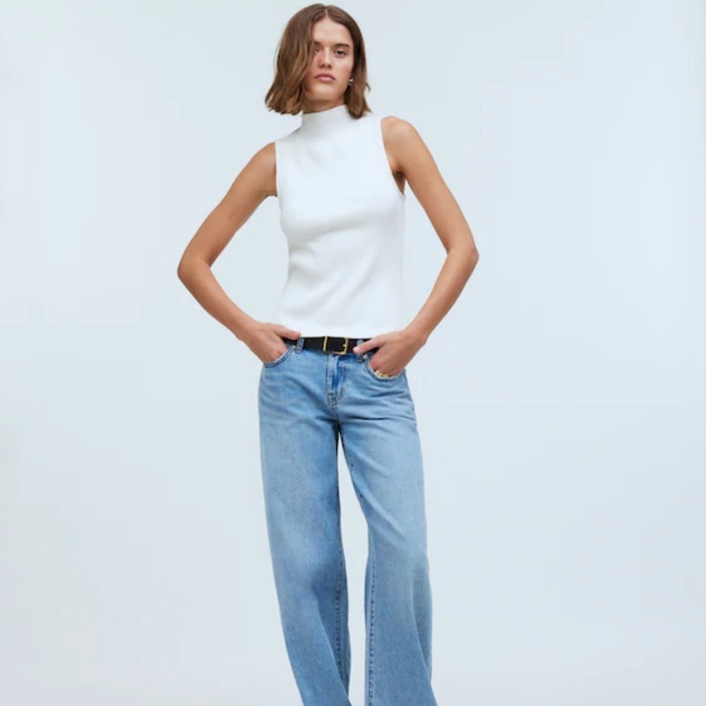 Madewell Women’s Side-Slit Mockneck Tank Size Small